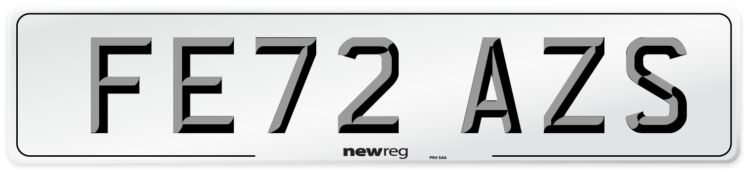 FE72 AZS Number Plate from New Reg